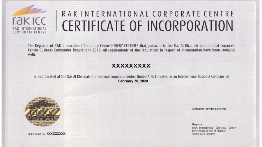 Certificate of Incorporation in the UAE