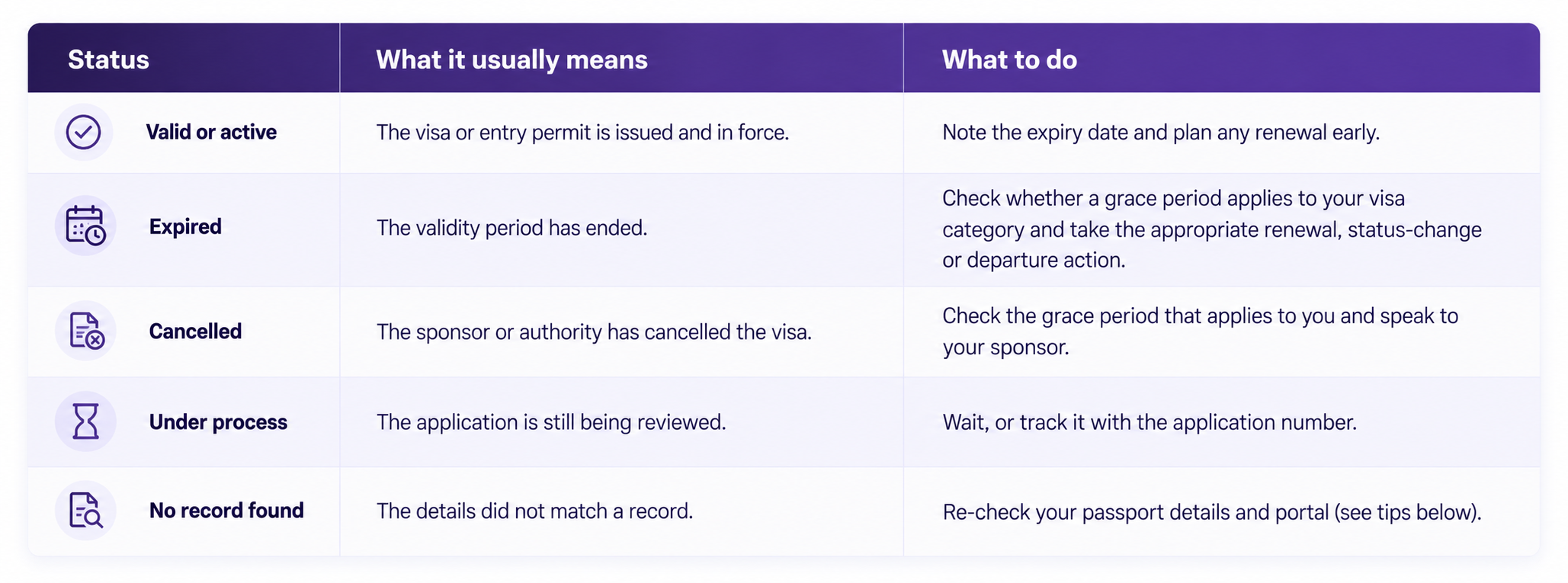 Understanding Your Visa Status Results