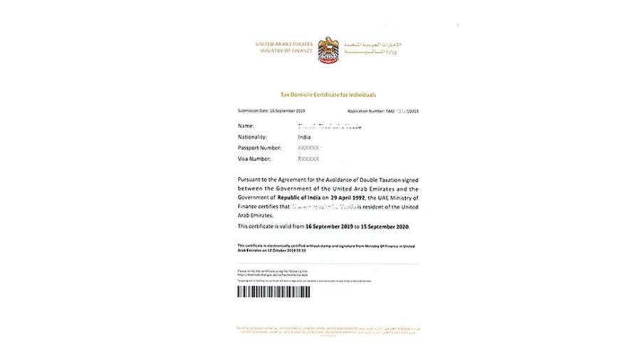 Tax Residency Certificate