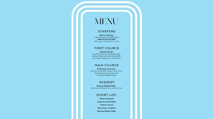 The Nammos Dubai Menu – A Culinary Masterpiece